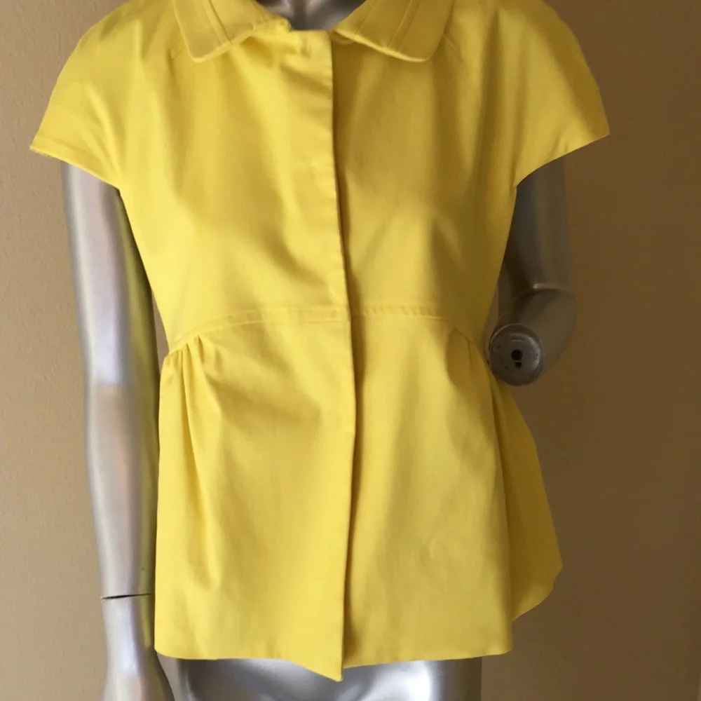 Piazza Sempione Pique Peplum Short Sleeve Blazer - Picture 6 of 14